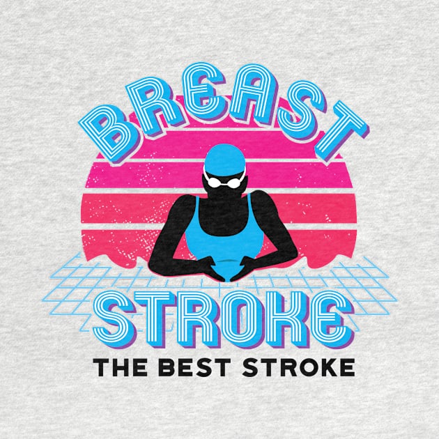 Girls Retro Breaststroke Fan Girls Swim Gift by atomguy